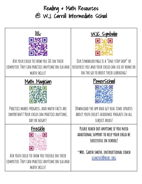 Learning Lab Math & Reading Resources